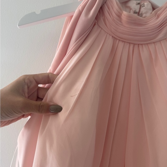 MAC DUGGAL Pink High Neck Chiffon Gown 10 - Picture 11 of 11